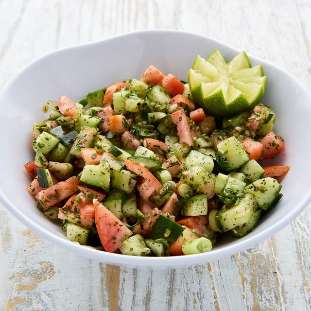 Chopped Arabic Salad (V).